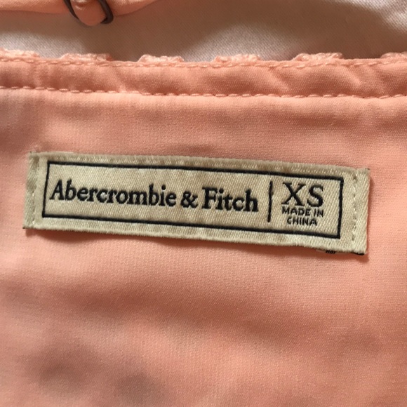 Abercrombie & Fitch Peach Crochet Dress XS Sz 0-00 - Picture 9 of 12